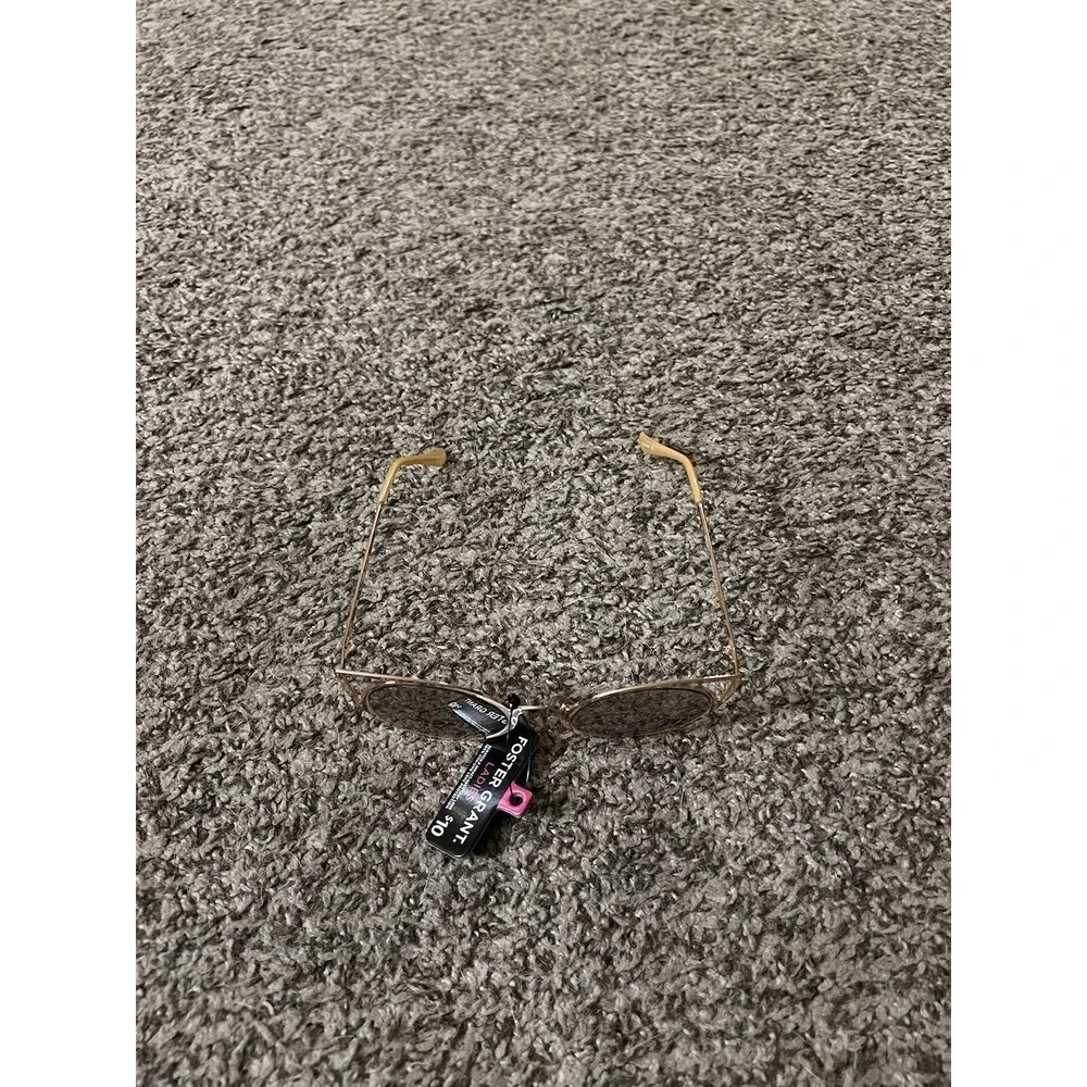Foster Grant‎ Women Round Cat Eye Sunglasses Gold Tortoise Split Frame SR1217